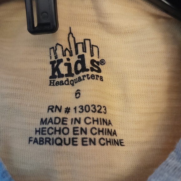 2 Pack Children's Plain Black Long Sleeve Tshirt And Kids Headquarters Top Dog 6 - Picture 4 of 12